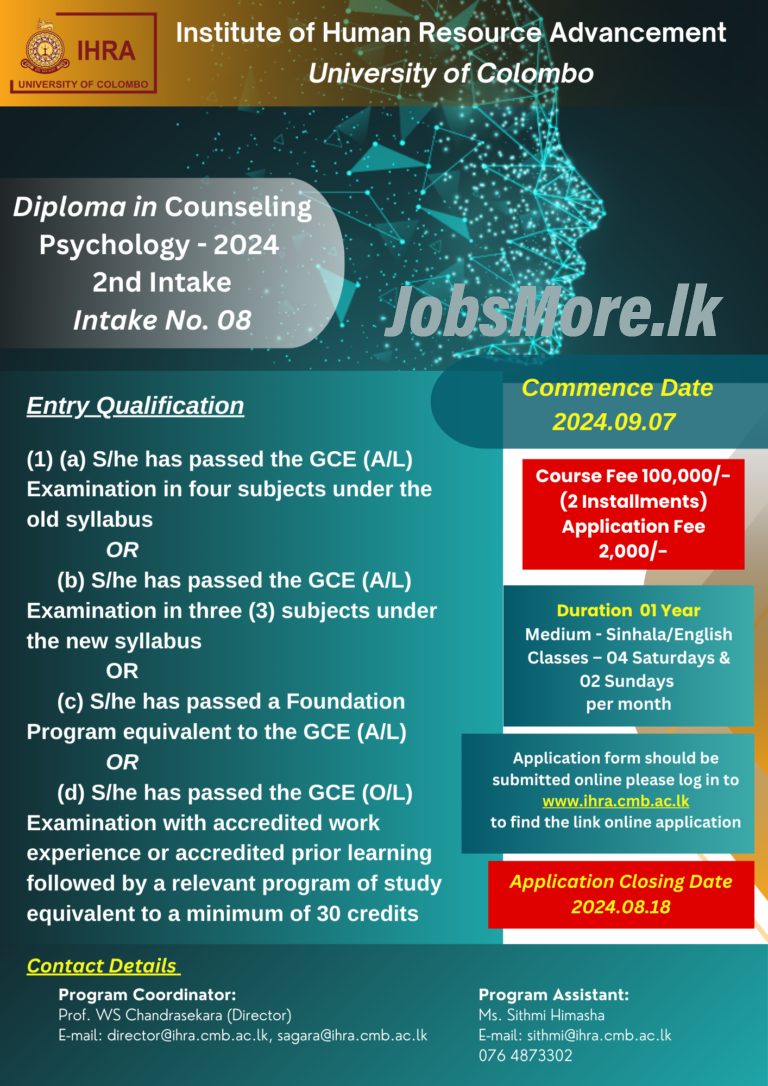 Diploma in Counseling Psychology (DCP) – Intake II 2024