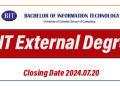 Bachelor of Information Technology (BIT) (External) Degree Programme (24th Intake 2024)