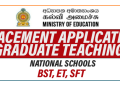 Placement Application - Graduate Teaching Appointment - National Schools