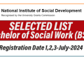 Selected List - Bachelor of Social Work