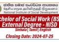 Bachelor of Social Work (BSW) External Degree - NISD