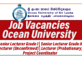 Job Vacancies – Ocean University of Sri Lanka 2024