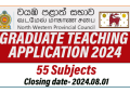 Graduate Teaching Application - North Western Province