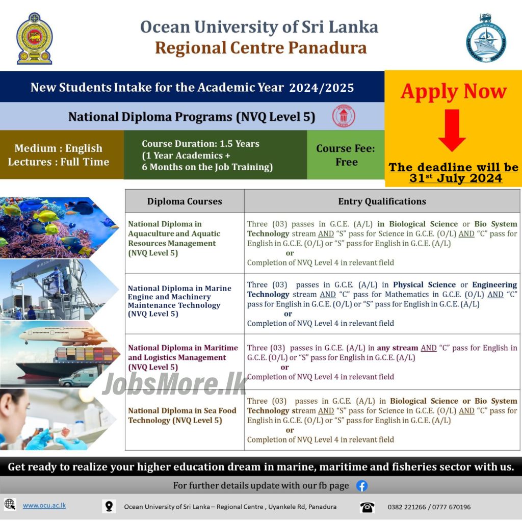 Diploma Courses (NVQ 05) - Ocean University