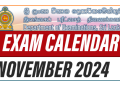 Examination Calendar for November 2024