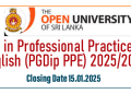 PGD in Professional Practice in English (PGDip PPE) 2025/2026