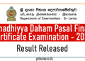 Ahadhiyya Daham Pasal Final Certificate Examination - 2023