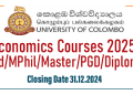 Economics Courses 2025 - University of Colombo