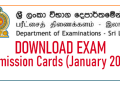 Notice on Issuance of Admission Cards (January 2025) – Exam Department