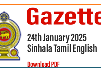 Gazette 24th January 2025 Sinhala Tamil English