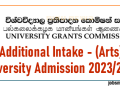 Additional Intake - Course of Study in Arts University Admission 2023/2024