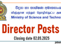 Application for Director Posts at Ministry of Science and Technology