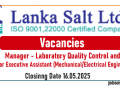 Lanka Salt Limited Announces Job Vacancies for Manager and Junior Executive Roles