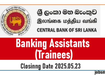 Central Bank of Sri Lanka Calls for Applications: Banking Assistants (Trainees) Recruitment 2025