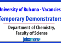 Post of Temporary Demonstrators - University of Ruhuna