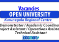 Open University Job Vacancies – Kurunegala Regional Centre