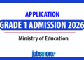 Grade 1 Admission 2026 - Ministry of Education