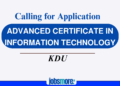 KDU Advanced Certificate in IT – 2025 Intake