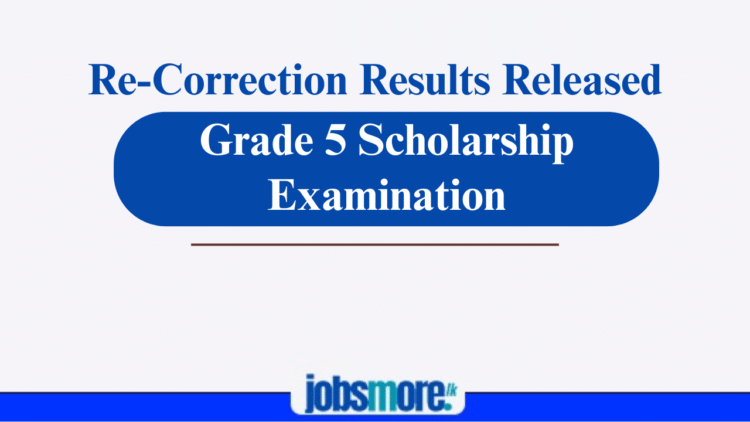 Re-Correction Results – Grade 05 Scholarship Exam 2025