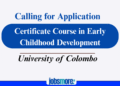 University of Colombo: Certificate Course in Early Childhood Development