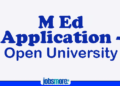 M Ed Application - Open University