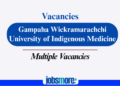 VACANCIES;GAMPAHA WICKRAMARACHCHI UNIVERSITY OF INDIGENOUS MEDICINE