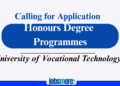 University of Vocational Technology Invites Applications for Honours Degrees
