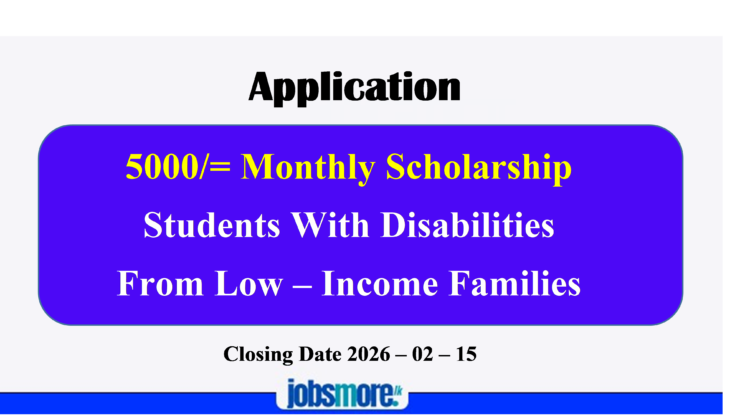 Monthly Scholarship for Students with Disabilities from Low-Income Families