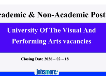 University of the Visual and Performing Arts Vacancies (Academic & Non-Academic Posts)