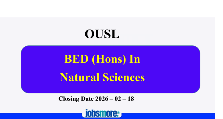 BEd (Hons) in Natural Sciences 2026/2027 – OUSL