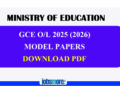 GCE O/L 2025 Model Papers – E Thaksalawa