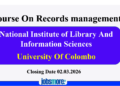 Record Management Course – University of Colombo
