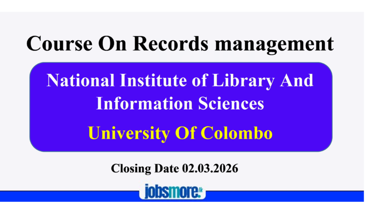 Record Management Course – University of Colombo