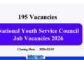 National Youth Services Council 195 Job Vacancies 2026