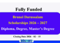 Brunei Darussalam Scholarships 2026-2027