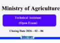 Technical Assistant Vacancies – Ministry of Agriculture