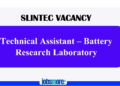 SLINTEC VACANCY – RESEARCH ASSISTANT