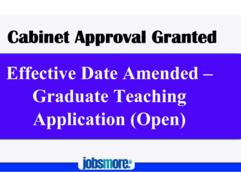 Effective Date Amended – Graduate Teaching Application