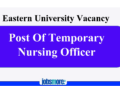 EASTERN UNIVERSITY VACANCY – NURSING OFFICER