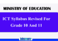 ICT Syllabus Updated for Grade 10 and 11