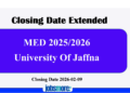 Master of Education (MEd) 2025/26 – University of Jaffna