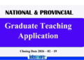 Graduate Teaching Application 2026 (Graduates & Government Officers)