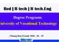 University of Vocational Technology Extends Applications for 2025/2026 Degree Intake