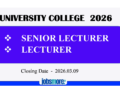 UNIVERSITY COLLEGE – VACANCY