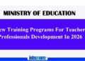 New Training Programs for Teacher Professional Development in 2026