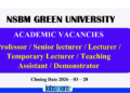 Academic Vacancies – NSBM Green University