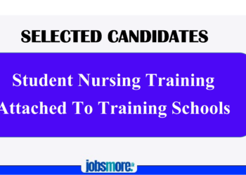 Selected Candidates for Student Nursing Training Attached to Training Schools